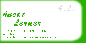 anett lerner business card